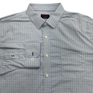 UNTUCKit Shirt Mens XL Blue Pink Check Long Sleeve Stretch Button Up Casual